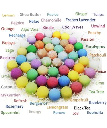 Purelis 40-Count Moisturizing Bath Bombs Gift Basket with Essential Oils & Shea Butter - Organic, Individually Wrapped Bath Bombs in Gift Box - Perfect Gift for Women & Kids - Buy Online on GoSupps.com