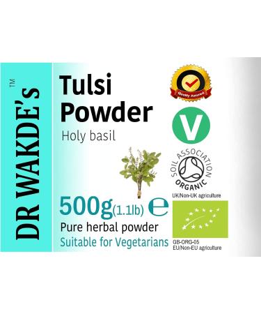 Dr Wakde's Tulsi Pulver (Holy Basil) - 1 kg | Pure Raw & Dried | Vegan Ayurveda Herbs | Same Day Shipping Worldwide - Buy Online on GoSupps.com
