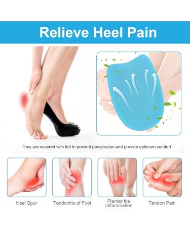 Acwoo Heel Spur Inserts - Soft Gel Cushions for Heel Pain Relief | Orthopedic Heel Pillows for Men & Women | 2 Pairs (Size S 35-39) - Buy Online on GoSupps.com