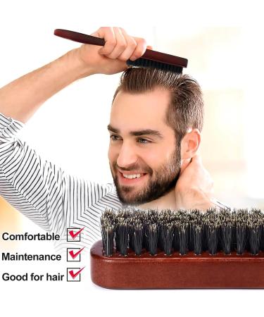 Sularpek Wild Boar Brush - Wooden Handle Hairbrush for Men | Sleek Bun & Toupe Brush for Long Thick Curly Wavy Dry or Damaged Hair & Beard Styling - Buy Online on GoSupps.com