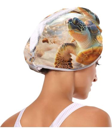 Super Absorbent Tortoise Hair Towel 2 Pack - Quick Dry Hair Turbans with Button Wrap for Women & Girls | International Shipping - Buy Online on GoSupps.com
