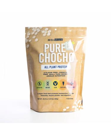 BioMiracle Hydrolyzed Pure Chocho All Plant Protein Gluten Free Non-GMO Vegan Plant-Based Keto Friendly (15 Servings) - 20g