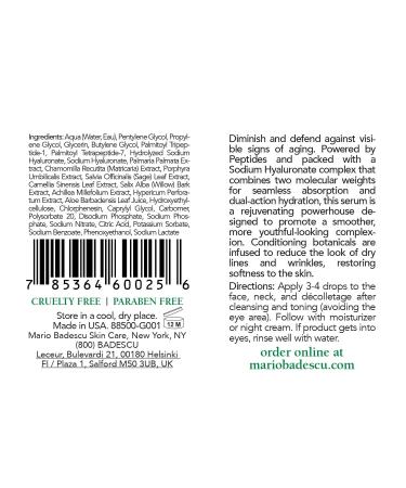 Mario Badescu Anti-Aging Face Serum Duo - Vitamin C & Super Peptide Vitamin C Peptides & Hyaluronic Acid Targets Fine Line & Wrinkle for Radiant Smooth Skin (1 Fl Oz Each) - Buy Online on GoSupps.com
