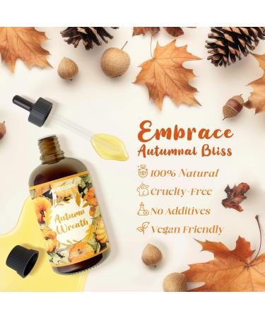 ARVIDSSON Fall Essential Oil - Autumn Wreath Fragrance Oil 4 Fl Oz | Natural Cozy Scent for Diffusers & Candle Making - Buy Online on GoSupps.com