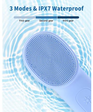 3-in-1 Waterproof Facial Cleansing Brush | Rechargeable Silicone Face Massager for Men & Women | Electric Exfoliating Brush for Blackhead Removal - Buy Online on GoSupps.com