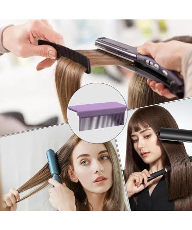 Hair straightener comb hair straightener hair straightener hair comb with clip professional smooth tool Purple - Buy Online on GoSupps.com