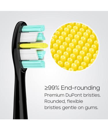 SEAGO SG-982 Replacement Brush Heads - 4 Pack Electric Toothbrush Heads Black - Best Price & Fast International Shipping - Buy Online on GoSupps.com
