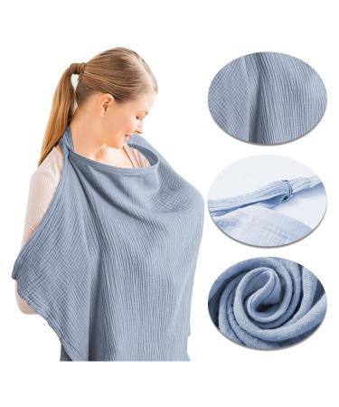 Blue Nursing Cover & Scarf for On-the-Go Moms | 75x95 CM Nursing Apron - Buy Online on GoSupps.com