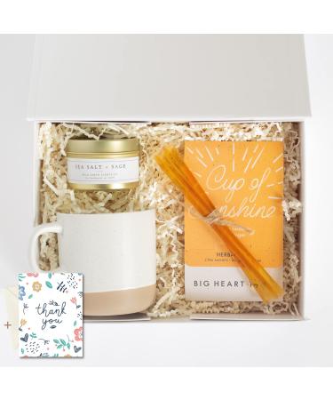Unboxme Mug + Tea Gift Box For Her | Get Well Soon, Thinking Of You, Sympathy, You Got This, or Birthday Gift Basket | Care Package For Women, Mom, Sister, Best Friend (Thank You)