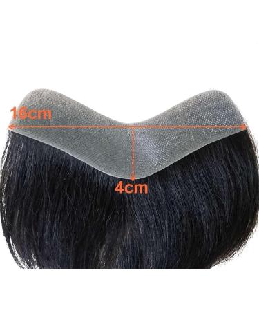 Men Toupee Men's Hairline Toupee 100% Real Human Hair Forehead Hairpiece V-Shape Male Toppee PU Thin Skin Natural Hairline Straight Hair Replacement System Men Hair Tropper (Color : 4cmx16cm Size 100% 4cmx16cm - Buy Online on GoSupps.com