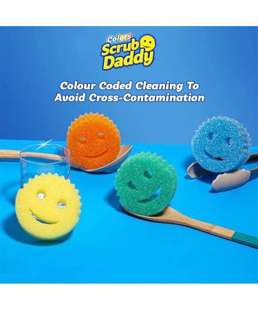 Scrub Daddy Color-Changing Sponge Scrubber - Non-Scratch Kitchen & Bathroom Cleaning Tool - Odor Resistant - Dishwasher Safe - Orange - Buy Online on GoSupps.com