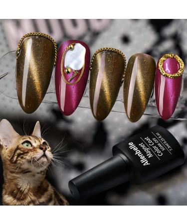 Allenbelle Cat Eye Magnet Gel Nail Polish - Soak Off UV Magnetic Gel (with Magnetic Tool) - Multi-color Series - Buy Online on GoSupps.com