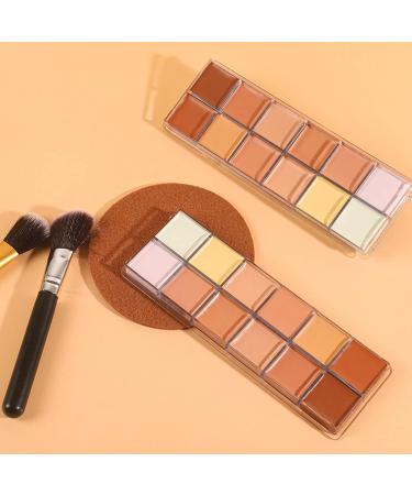Joyeee 12 Colors Cream Conceal and Correct Concealer Palette Camouflage Makeup Contouring Foundation Kit with 11pcs Bamboo Brushes Makeup Brushes 1.00 g (Pack of 1) D - Buy Online on GoSupps.com