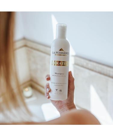 Keratin Shampoo for Dry Damaged Hair | Moisturizing Anti Frizz Shampoo for Color Treated Hair | Shine & Strength 10 fl oz - Buy Online on GoSupps.com