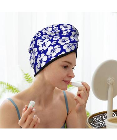 Hawaiian Hibiscus Microfiber Hair Towel Wrap for Women | Quick Dry Hair Turban for Curly Thick Hair | One Size - Buy Online on GoSupps.com