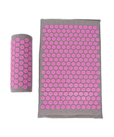 Massage Mat Acupuncture Massage Yoga Mat Shiatsu Massage Mat Cushion 68 x 42 cm for Home and Office (Pink)