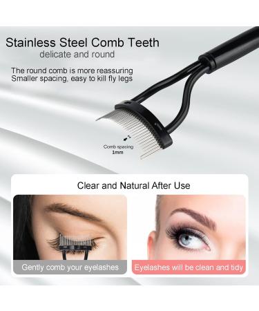 Buy 4-Part Eyebrow Set - Stainless Steel Eyebrow Brush Comb & Eyelash Separator - International Shipping Available - Buy Online on GoSupps.com