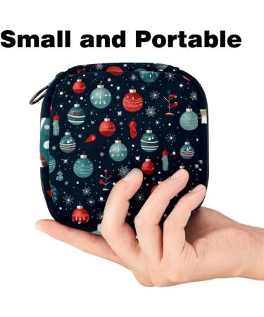 MUOOUM Christmas Snowmen Portable Period Bag for Women & Teens - Storable Pocket Menstrual Cup Holder - Buy Online on GoSupps.com