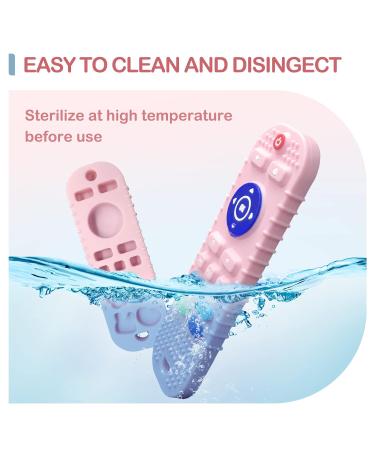 ISEAINNO 1 Pack Remote Control Teether Toys for Babies 3-12 Months - BPA Free Silicone Teething Toys in Pink - Buy Online on GoSupps.com
