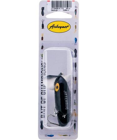 Arbogast Jitterbug Topwater Bass Fishing Lure - Ideal for Night Fishing - 3 5/8 oz - Black - Buy Online on GoSupps.com