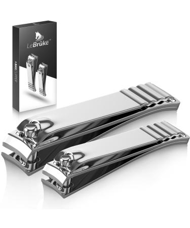 Lebr ke 2 Nail Clippers - Extra Sharp Blade - For Fingernails & Toenails - Strong & Sturdy Clippers