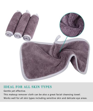 Kinhwa Microfiber Makeup Remover Cloths - Ultra Soft & Reusable Washable Face Towels (3 Pack 15cm x 30cm Purple) - Eco-Friendly Makeup Wipes for All Skin Types - Buy Online on GoSupps.com