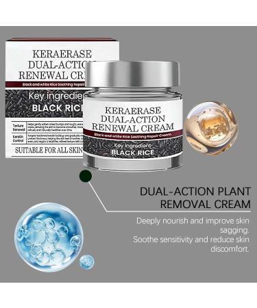 Keratin Erase Dual-Action Renewal Cream Black & White Rice Soothing Repair Cream Professional Skin Treatment Cream Face Moisturizer Improves Moisture Skin Barrier for All Skin Type (1 1 Bottle) 2 Fl Oz (Pack of 1) 1 - Buy Online on GoSupps.com