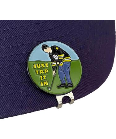 Balanced Co. Funny Golf Hat Clip with Magnetic Ball Marker - Tap It In with Style! - Buy Online on GoSupps.com