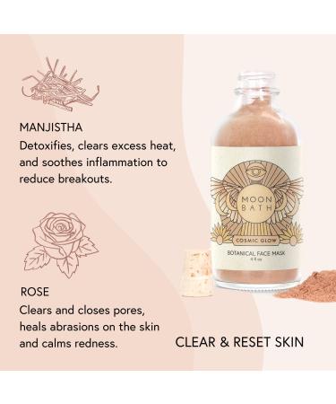 Moon Bath Cosmic Glow Face Mask | Ayurvedic Herbal & Clay Mask for Radiance Inflammation Relief & Skin Brightening | Organic Beauty 4 fl oz - Buy Online on GoSupps.com
