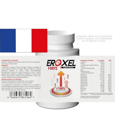 Eroxel Forte 120 Capsules - 2 Pack (2x60 Capsules) | Fast International Shipping - Buy Online on GoSupps.com