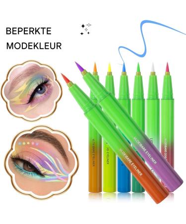 Liquid Eye Liner Eye Liquid Liner Colored neon liquid eyeliners pen 8x Eye Liner Long Lasting Waterproof Smudge Resistance for Women - Buy Online on GoSupps.com