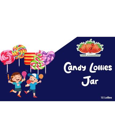 Kids Party Bag Sweets Lollies Spiral Rainbow Unicorn Lollipop Candies 5-8 Different Shapes Kids Sweet Candy Gifts for Children x 15 Lollies JAR - Buy Online on GoSupps.com