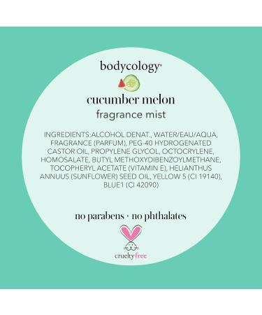 Bodycology Body Mist Cucumber Melon 8 Fluid Ounce Fresh 8 Ounce (Pack of 1) - Buy Online on GoSupps.com