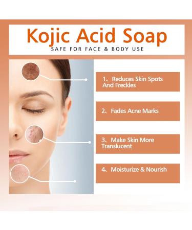 Kojic Acid Soap Olive Oil Soap Kojic Acid Soap Original Olive Oil Soap Bar for Face And Body Acne Dark Spots Hyperpigmentation Smooth Skin Mens Soap Bar for Improve Uneven Skin Tone - Buy Online on GoSupps.com