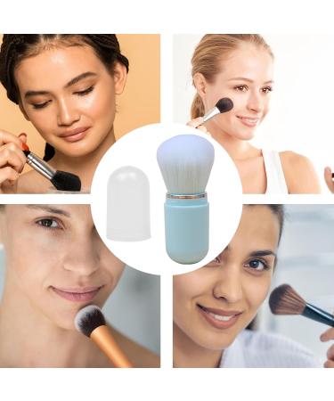 Retractable Makeup Brush Travel Powder Brush Retractable Portable Makeup Brush for Travel Foundation Application Portable Compact with Lid blue - Buy Online on GoSupps.com