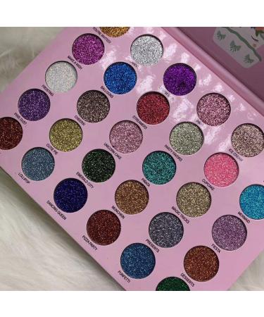 Abelyn Glitter Eyeshadow Palette - 30 Long Lasting Colors for High Pigment Shimmer - Makeup Cosmetics for Beauty Party - Buy Online on GoSupps.com