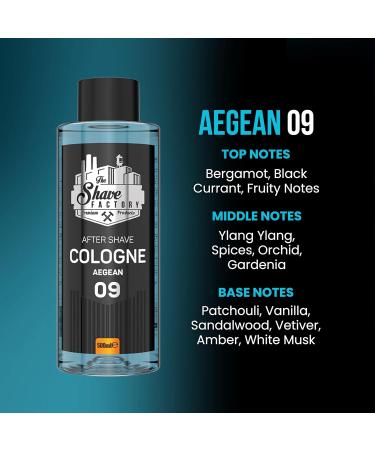 the shave factory After Shave Cologne Series (09 Aegean 500ml (16.9 fl. oz)) 09 Aegean 16.9 Fl Oz (Pack of 1) - Buy Online on GoSupps.com