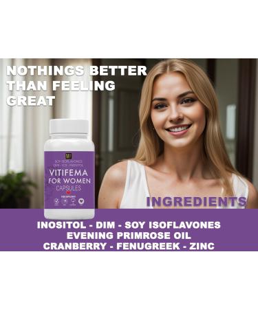 Inositol Max 10,000mg with Soy Isoflavones, Diindolymethane DIM, and Evening Primrose Oil | High Strength Estrogen Supplement for Women | 60 Capsules - Buy Online on GoSupps.com