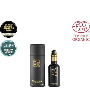 Certified Organic Beard Oil | 100% Natural & Vegan | The Pure Collection | Award-Winning Non-Greasy Oud Grooming Oil 1.69 fl oz - Buy Online on GoSupps.com