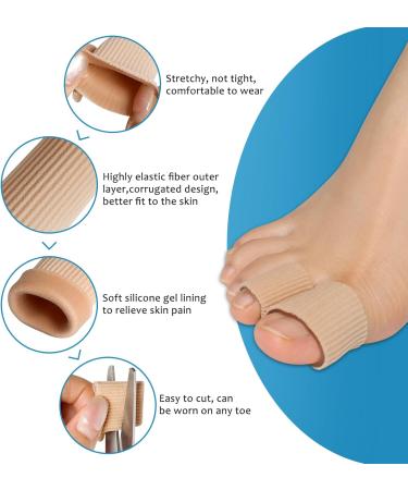 4PCs Toe Protection Gel - Silicone Toe Caps for Pain Relief Bunion & Ingrown Toenail Care - Buy Online on GoSupps.com