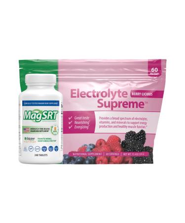 Jigsaw Health Bundle | MagSRT 240 Tablets and Electrolyte Supreme (Berry-Licious) 60 Servings (Packets)