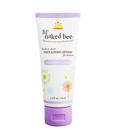 Lil Naked Bee Baby Lotion for Kids (2.5oz) Lavender Lullaby Cheeks to Cheeks Face & Body Lotion for Hydrating & Moisturizing Skin