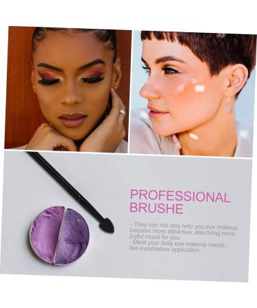 PLAFOPE 5pcs Silicone Eyeshadow Brush Cream Applicator Lip Balm Creamy Aluminum Cosmetic Eye Shadow Brush 13x1cm Black - Buy Online on GoSupps.com