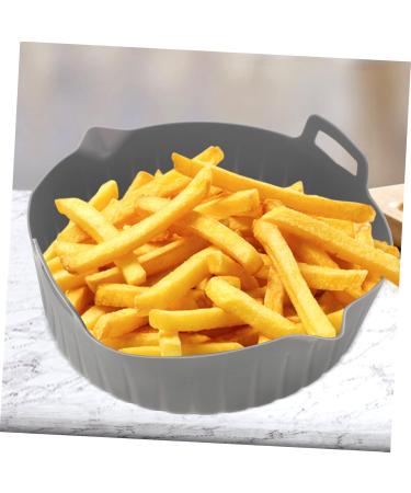 Zerodeko 2pcs Air Fryer Pan Deep Fryer Silicone Bakeware Silicone Air Fryer Liner to Rotate Household Food Greyx2pcs 23X20X8CMx2pcs - Buy Online on GoSupps.com