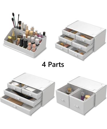 Readaeer 12-Drawer Makeup Organizer Storage Case - White - Buy Online on GoSupps.com