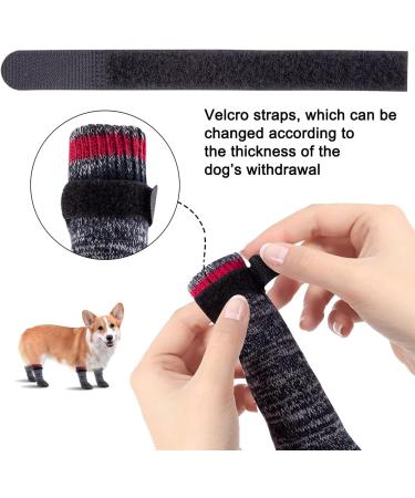 Quacoww Anti-Slip Dog Shoes - Waterproof Rubber Sole for Large Dogs | 2 Pairs with Adjustable Straps for Indoor & Outdoor Protection - Buy Online on GoSupps.com