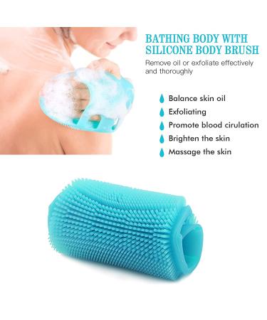 INNERNEED Silicone Body Scrubber - Exfoliating Shower Brush for All Skin Types (Blue & Pink) - Buy Online on GoSupps.com