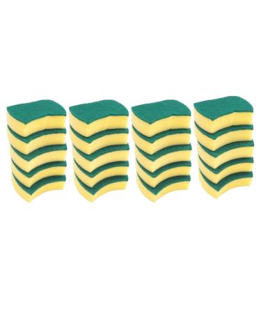 BTuregsau 120Pcs Multi-Purpose Double-Faced Sponge Scouring Dish Washing Scrub Sponge Stains Removing Cleaning Scrubber Brush