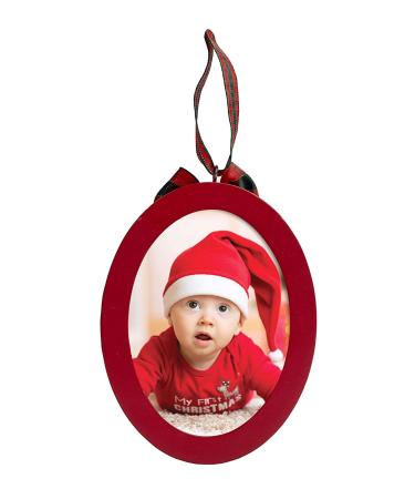 Pearhead Holiday Babyprints Photo Ornament with Clean-Touch Ink | Christmas Baby Footprint Ornament | Perfect Holiday Gift for the Family | Double-Sided Baby Christmas Ornament in Red Ink - Buy Online on GoSupps.com