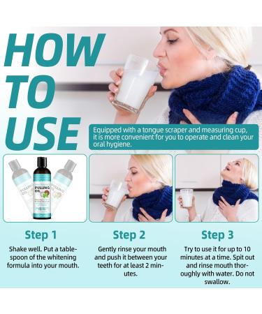 Organic Coconut Peppermint Oil Pulling - Natural Mouthwash for Bad Breath & Gum Health | 8 Fl Oz - Buy Online on GoSupps.com